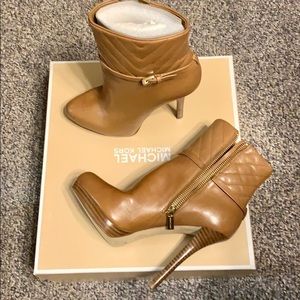 MICHAEL Michael Kors Avery Chevron Booties, Sz 6.5